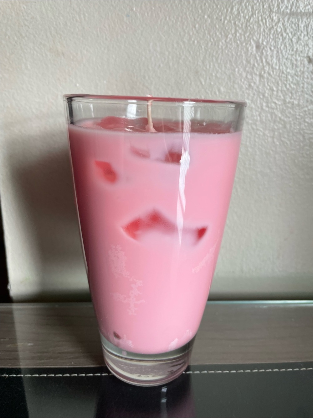 Strawberry Milk Iced Coffee Scented Glass Jar Candle
18oz